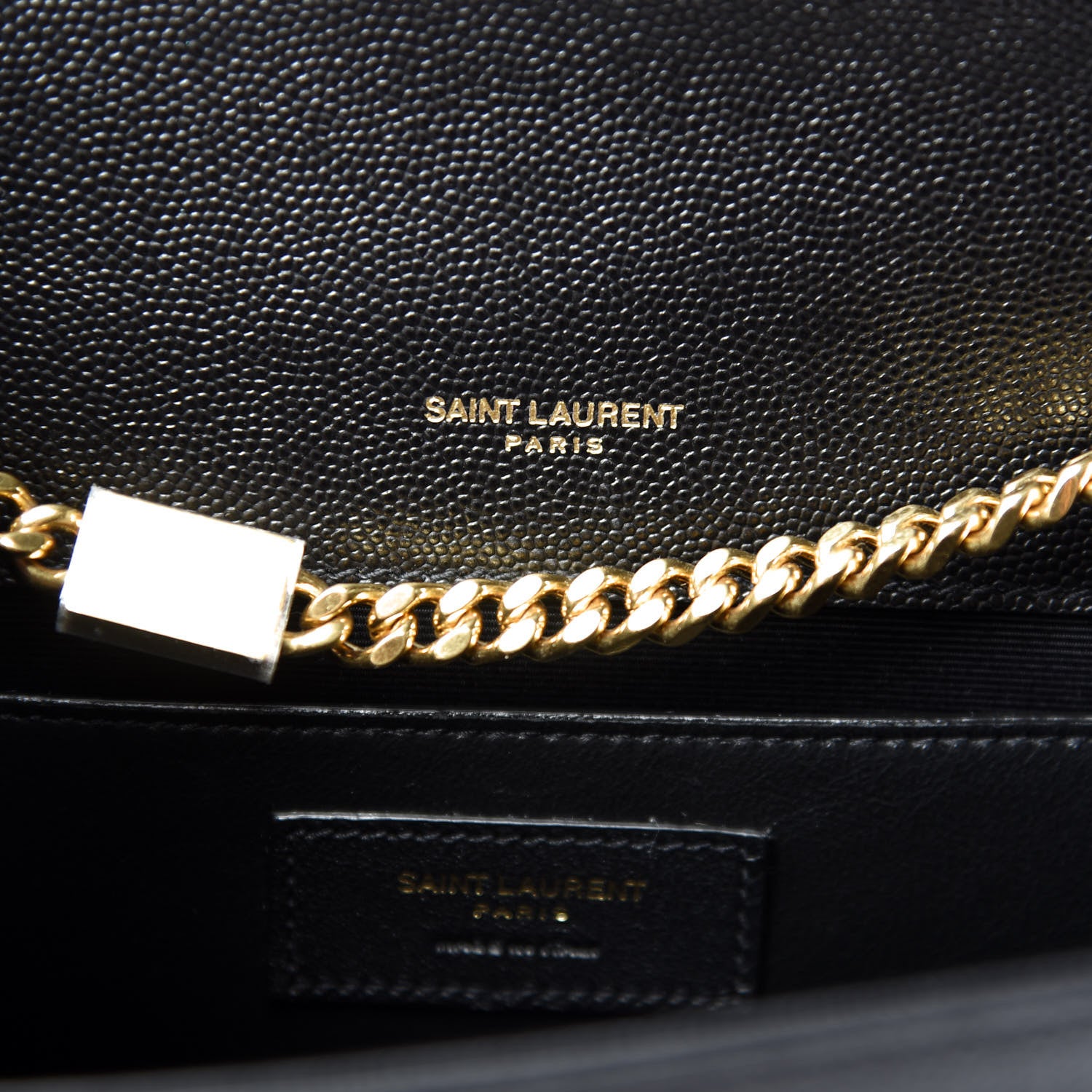Saint Laurent Grain De Poudre Medium Classic Monogram Kate Satchel Black 9 of 10