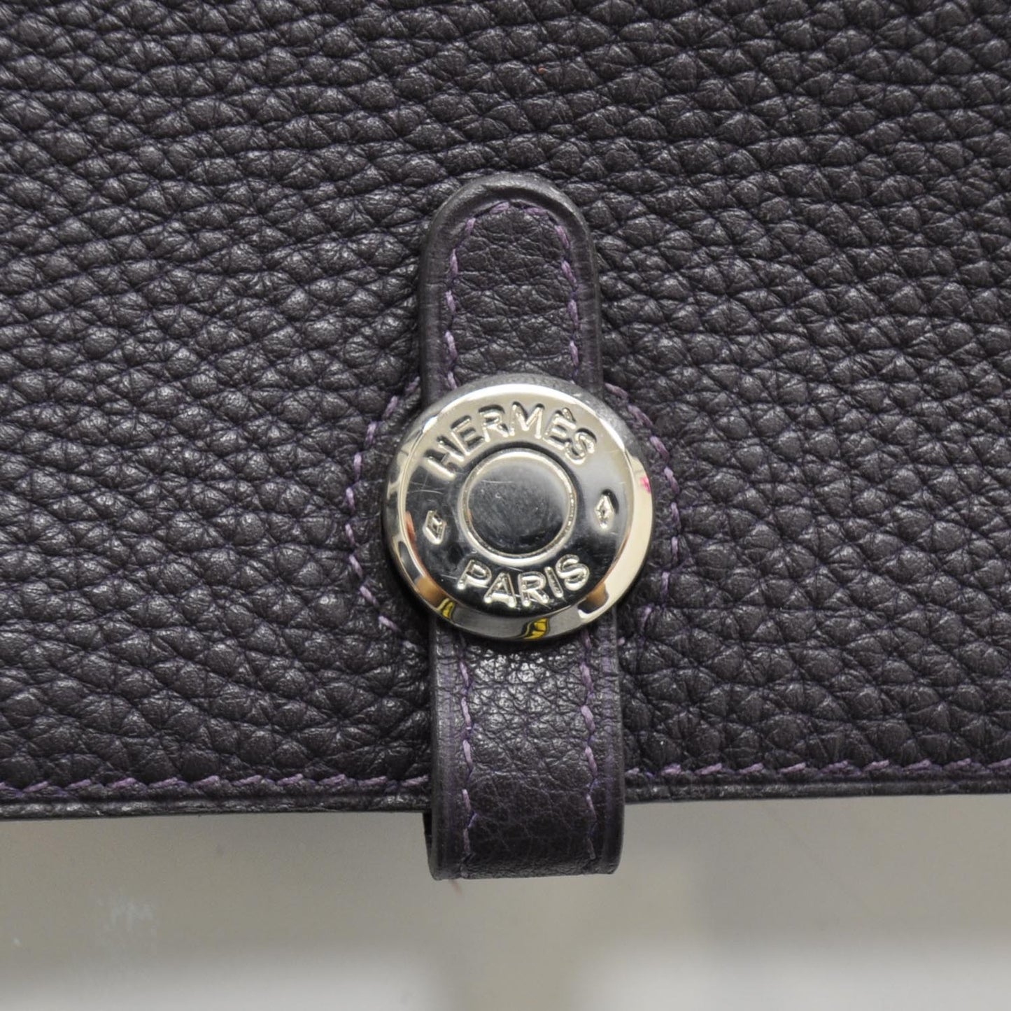Togo Dogon Wallet Waist Pouch Raisin Purple