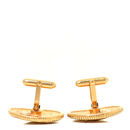 Chanel Motif Cufflinks Gold 4 of 5