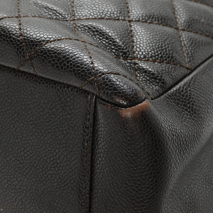 Chanel Caviar Quilted Grand Shopping Tote GST Dark Brown 10 of 13