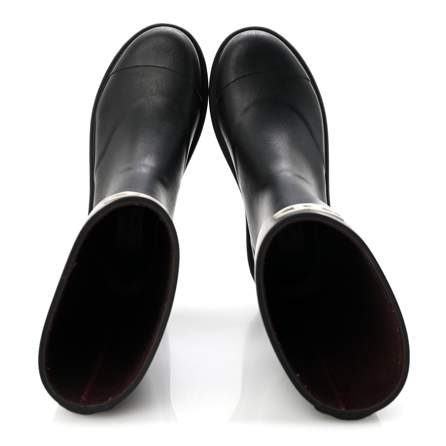 Chanel Caoutchouk CC High Boots 39 Black 2 of 9