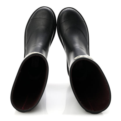 Chanel Caoutchouk CC High Boots 39 Black 2 of 9