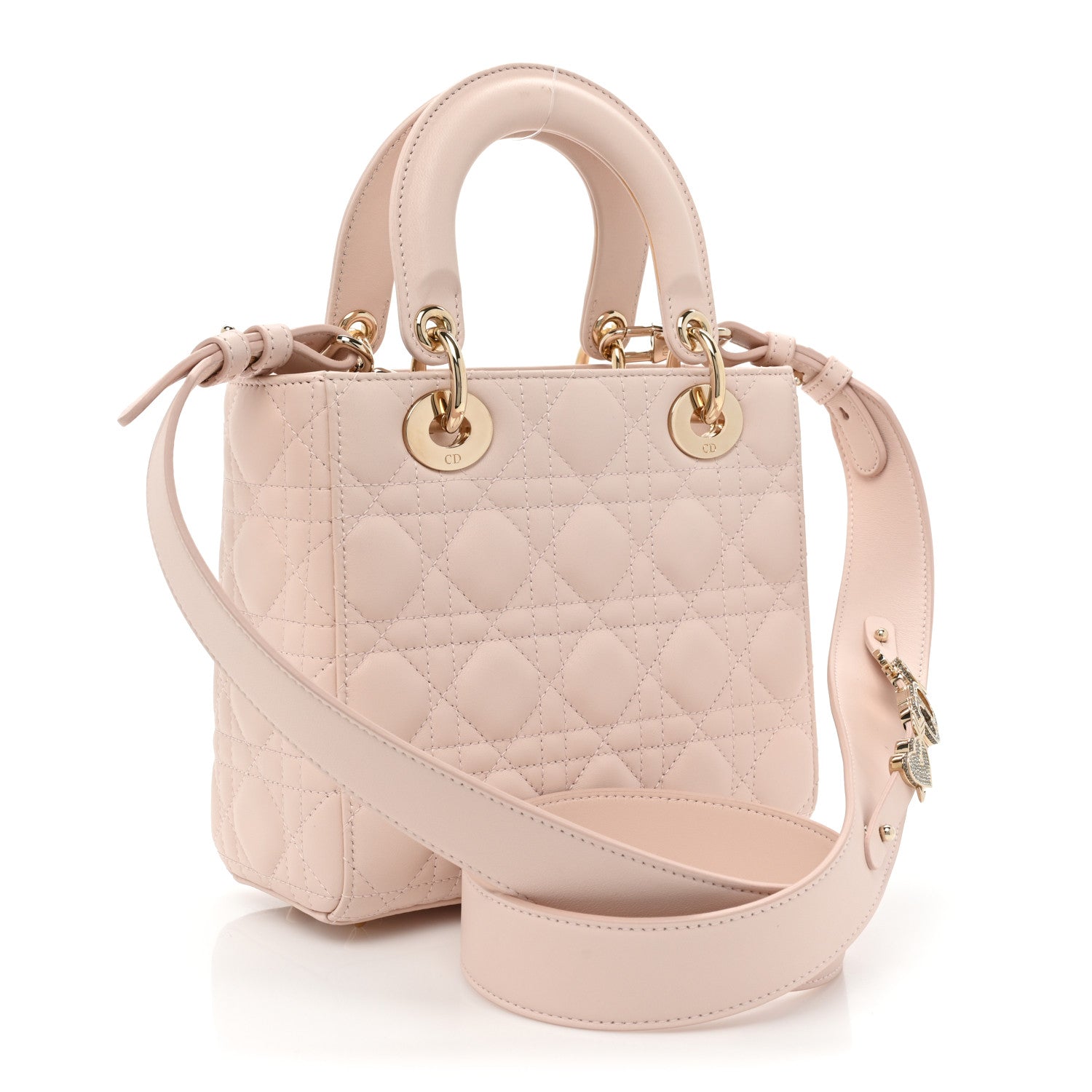 Christian Dior Lambskin Cannage Small My ABCDior Lady Dior Light Pink 3 of 15