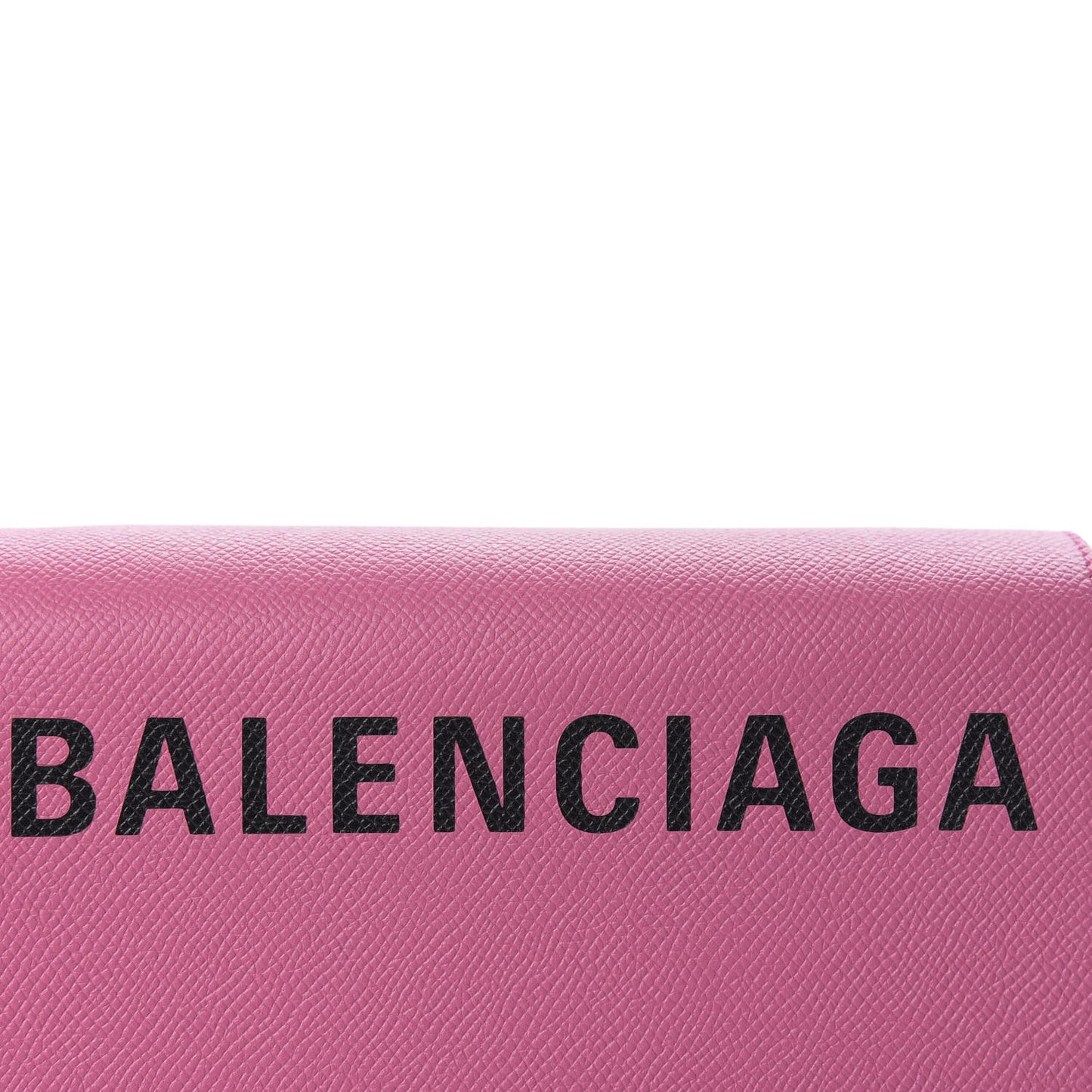 Signature Grained Calfskin Logo Print Ville Day Bag XS Rose Bubblegum Black