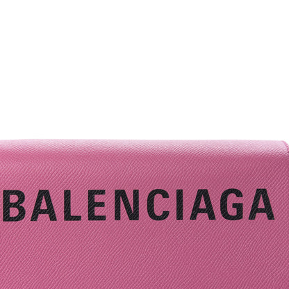 Balenciaga Signature Grained Calfskin Logo Print Ville Day Bag XS Rose Bubblegum Black 9 of 9