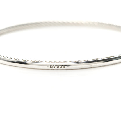 David Yurman Sterling Silver 3mm Cable Classics Bangle Bracelet 4 of 4