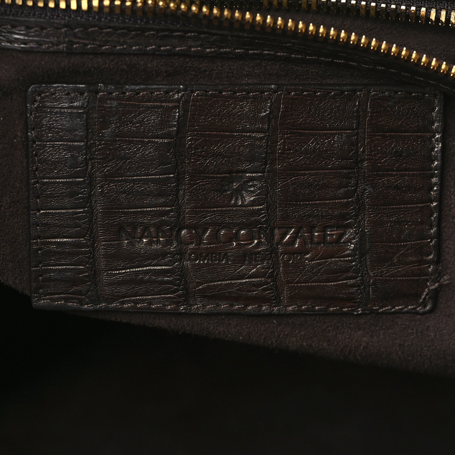 Nancy Gonzalez Crocodile Calf Hair Leopard Print Satchel Dark Brown 6 of 9