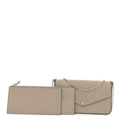 Louis Vuitton Empreinte Pochette Felicie Chain Wallet Tourterelle 3 of 11