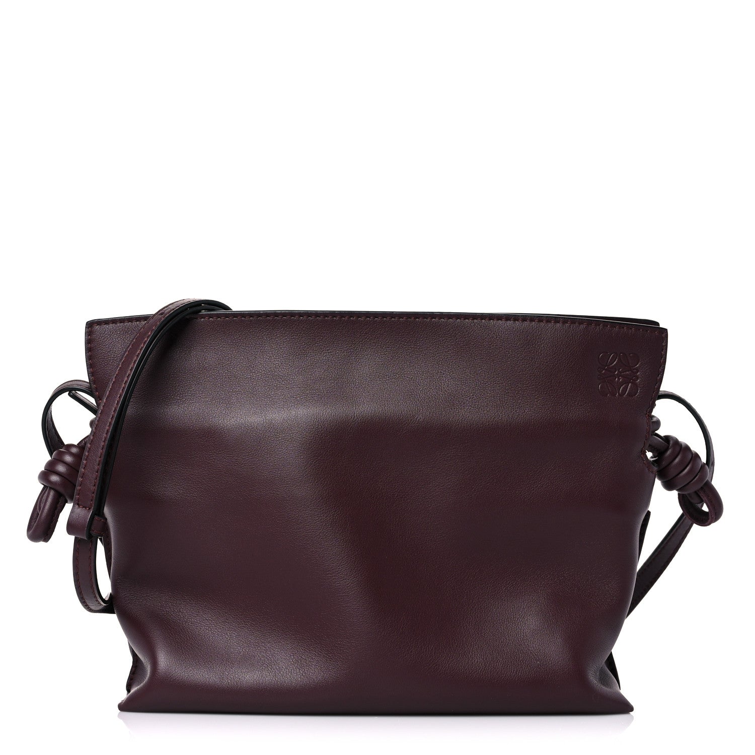 Loewe Calfskin Mini Flamenco Knot Clutch Prune 1 of 9