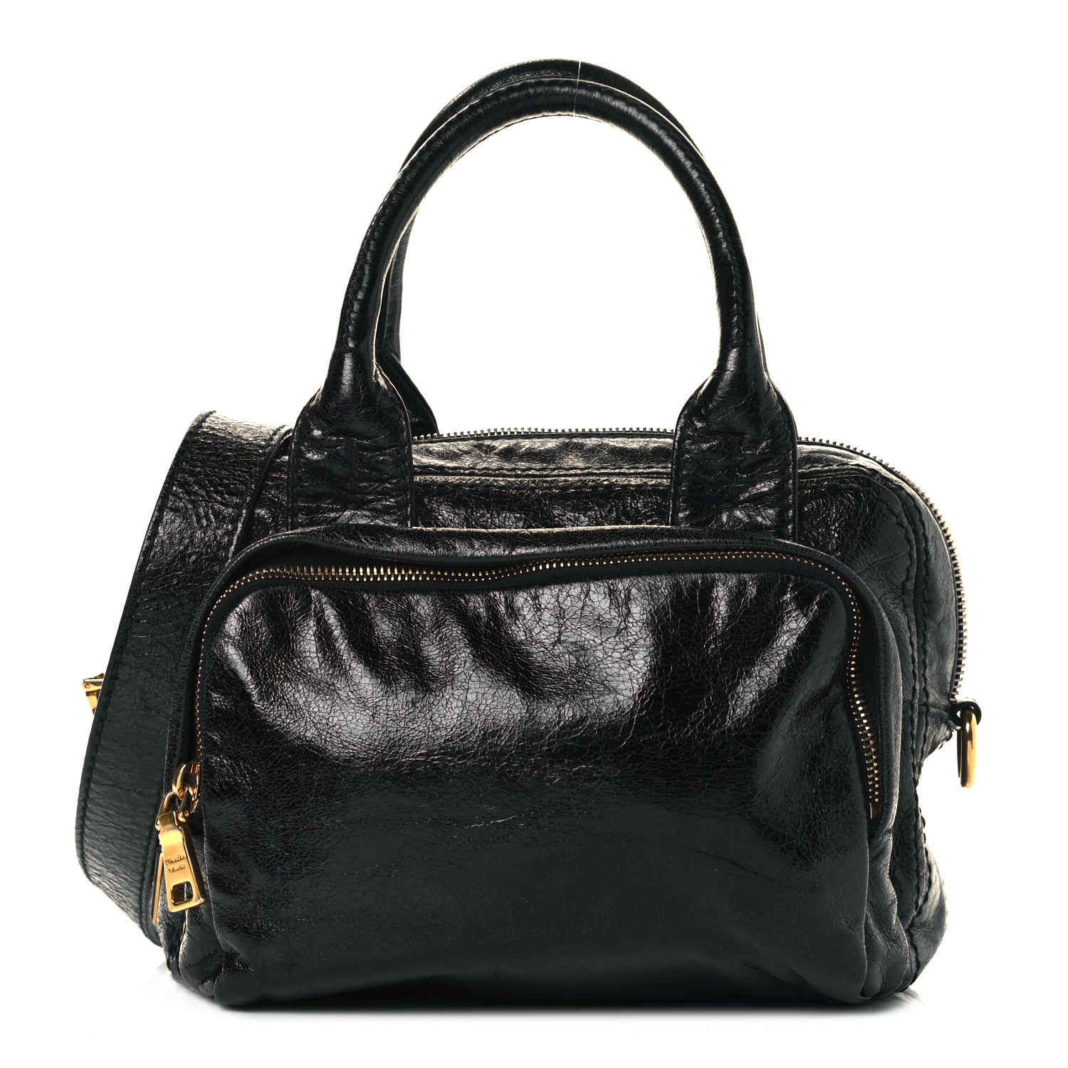Prada Glace Calf Tote Black 1 of 8