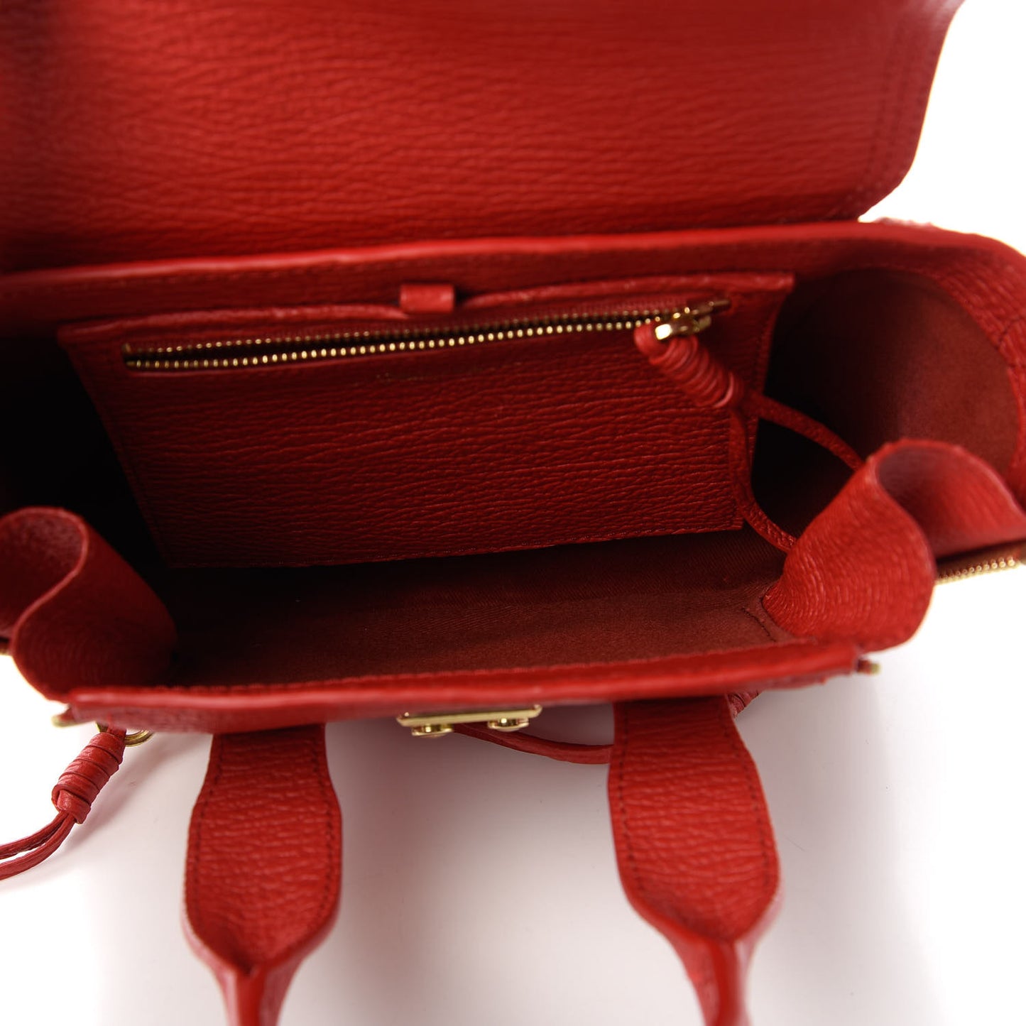 Textured Calfskin Mini Pashli Satchel Red