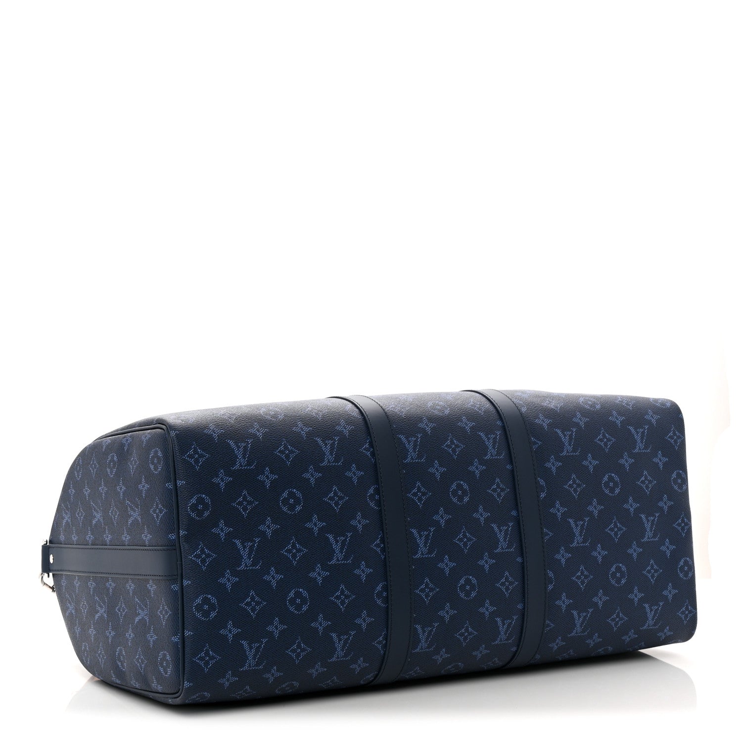 Louis Vuitton Monogram Heritage Keepall Bandouliere 50 Ocean Blue 3 of 8