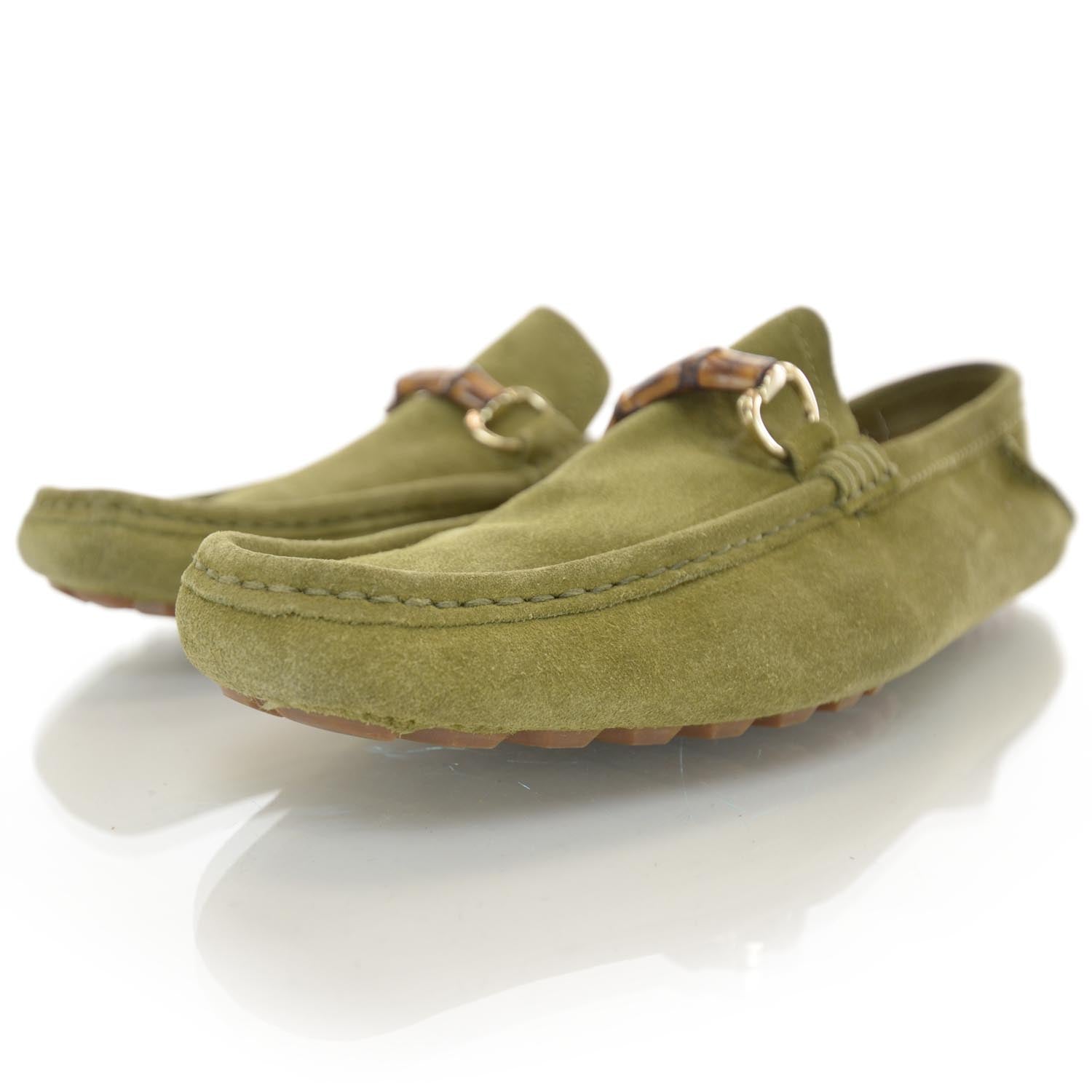 Gucci Suede Horsebit Driver Loafers 10 2 of 6