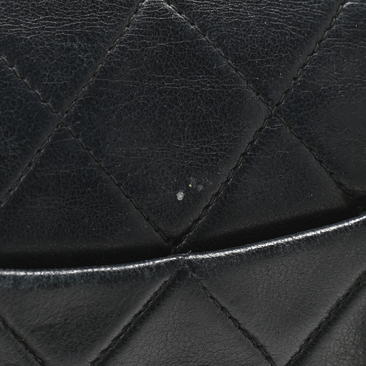 Lambskin Quilted Mini Square Flap Bag Black