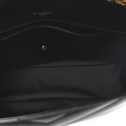 Saint Laurent Lambskin Chevron Quilted Medium Loulou Black 6 of 10