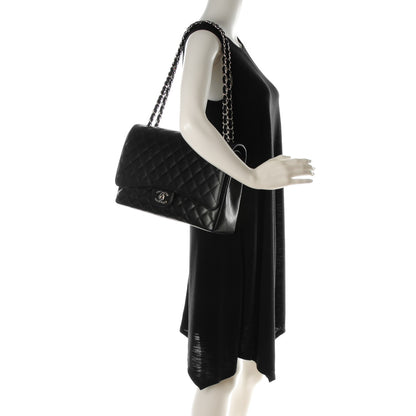Chanel Caviar Quilted Maxi Double Flap Black 2 of 8