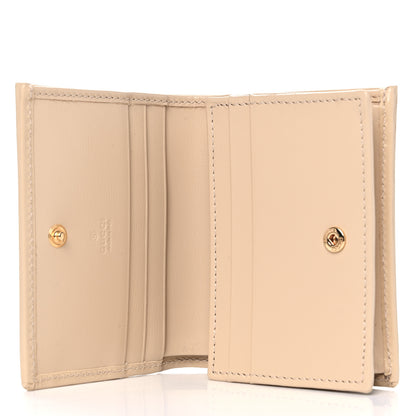 Gucci Boarded Plutone Calfskin Horsebit 1955 Card Case Wallet Bubble Tea 5 of 11
