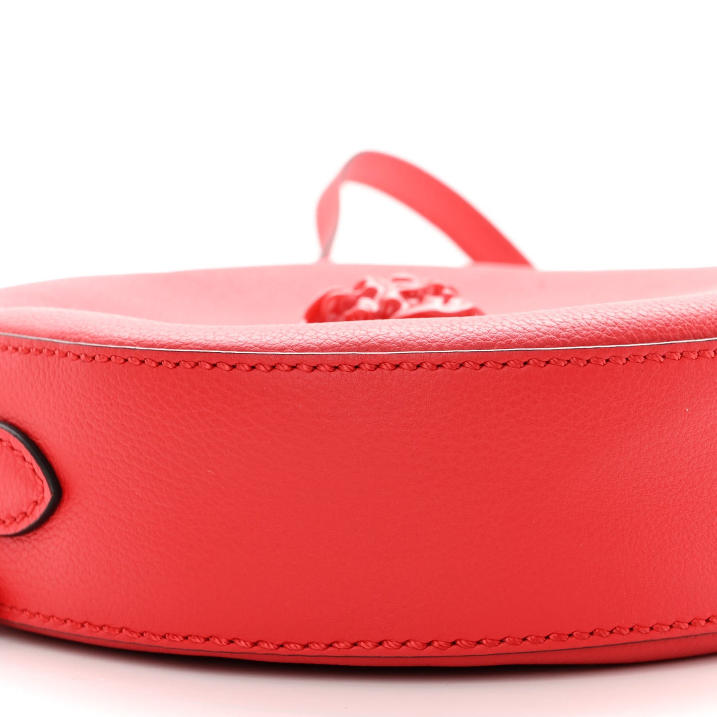 Calfskin La Medusa Round Camera Bag Red