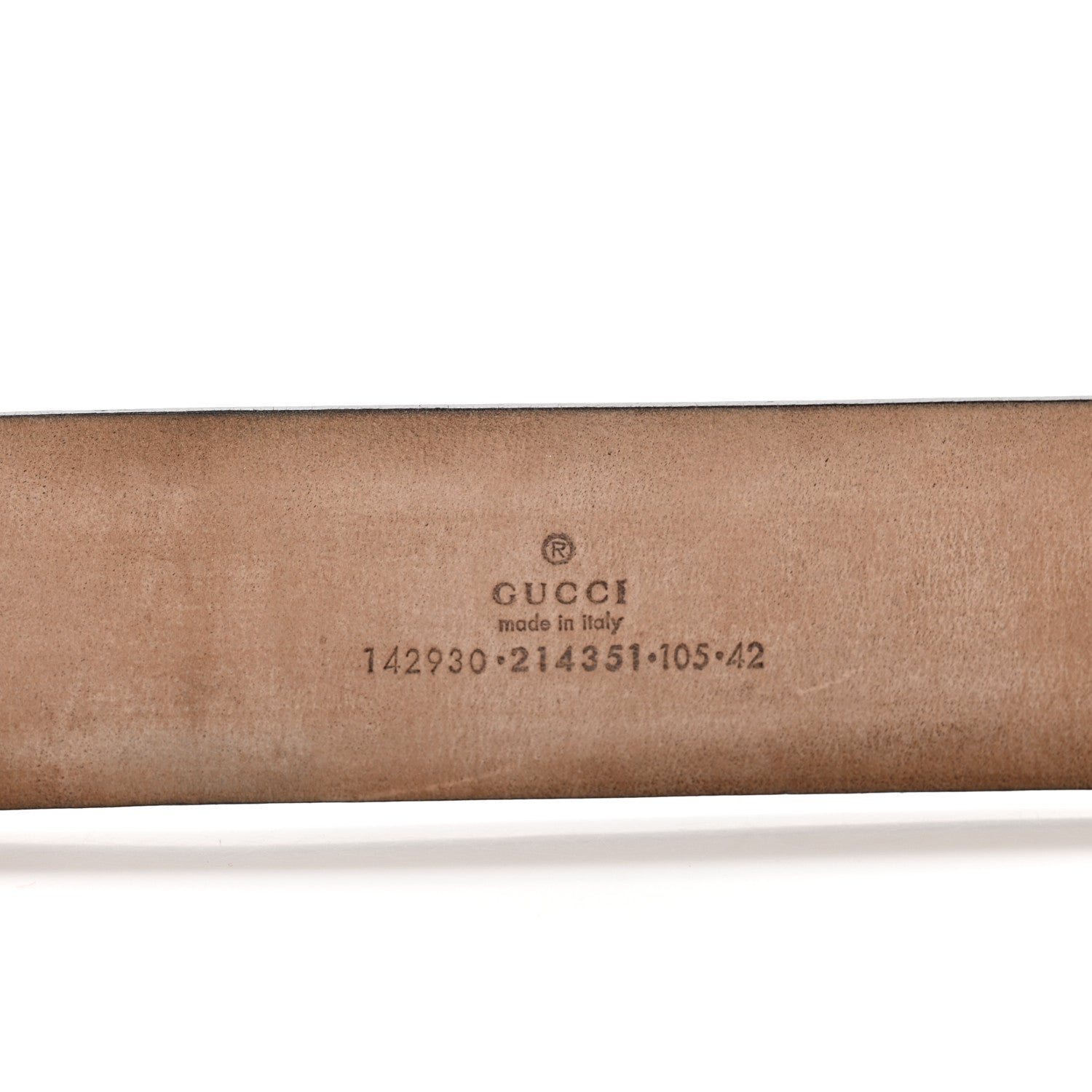 Gucci GG Supreme Monogram Niagara Lux Calfskin Interlocking G 40mm Belt 105 42 Beige Ebony Cocoa 3 of 5