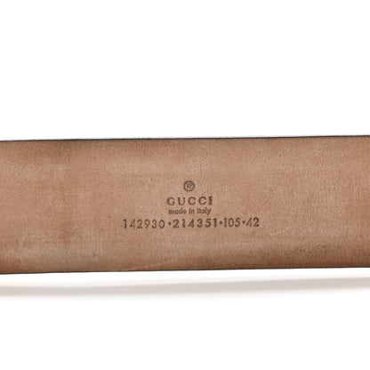 Gucci GG Supreme Monogram Niagara Lux Calfskin Interlocking G 40mm Belt 105 42 Beige Ebony Cocoa 3 of 5
