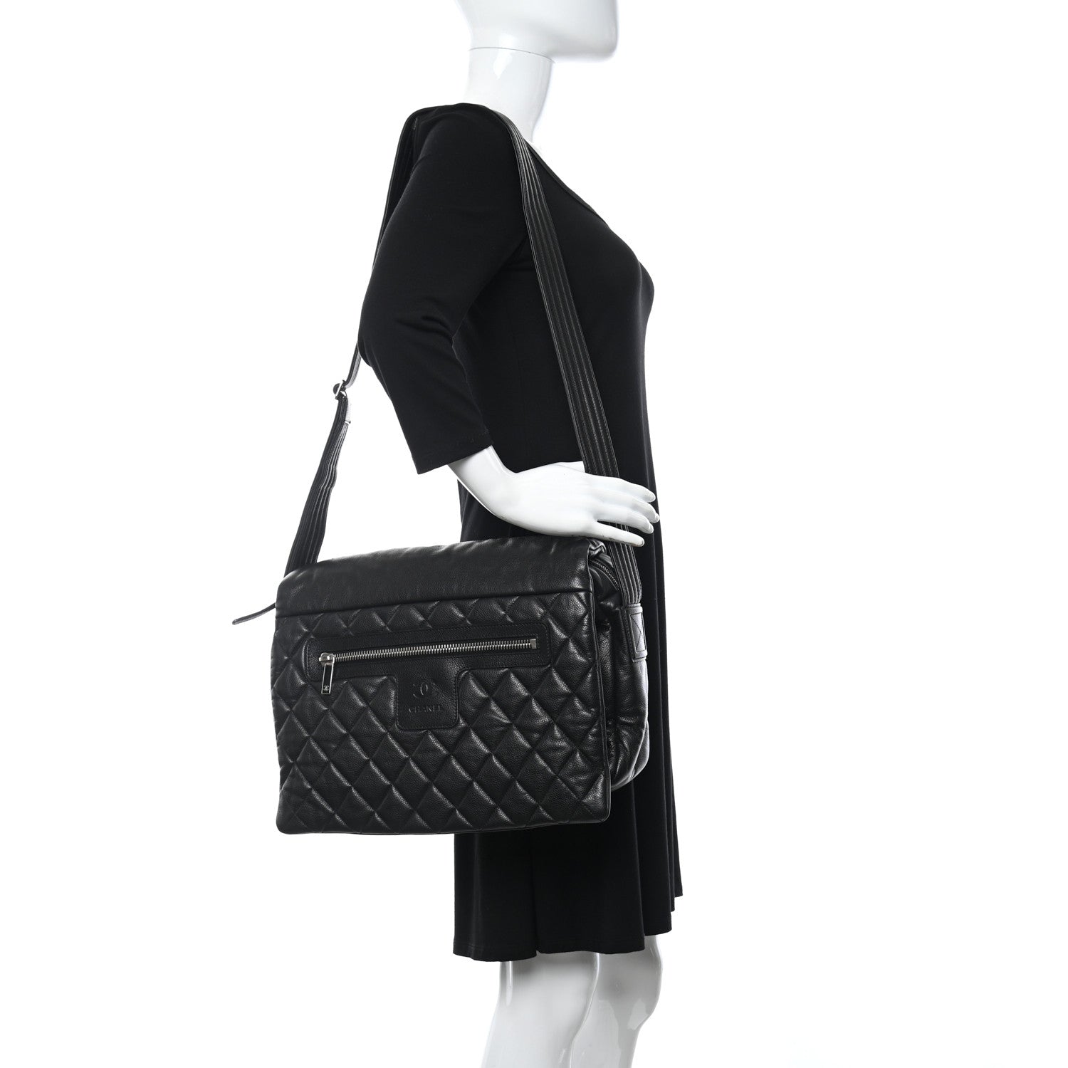 Chanel Caviar Quilted Coco Cocoon Messenger Black 2 of 10