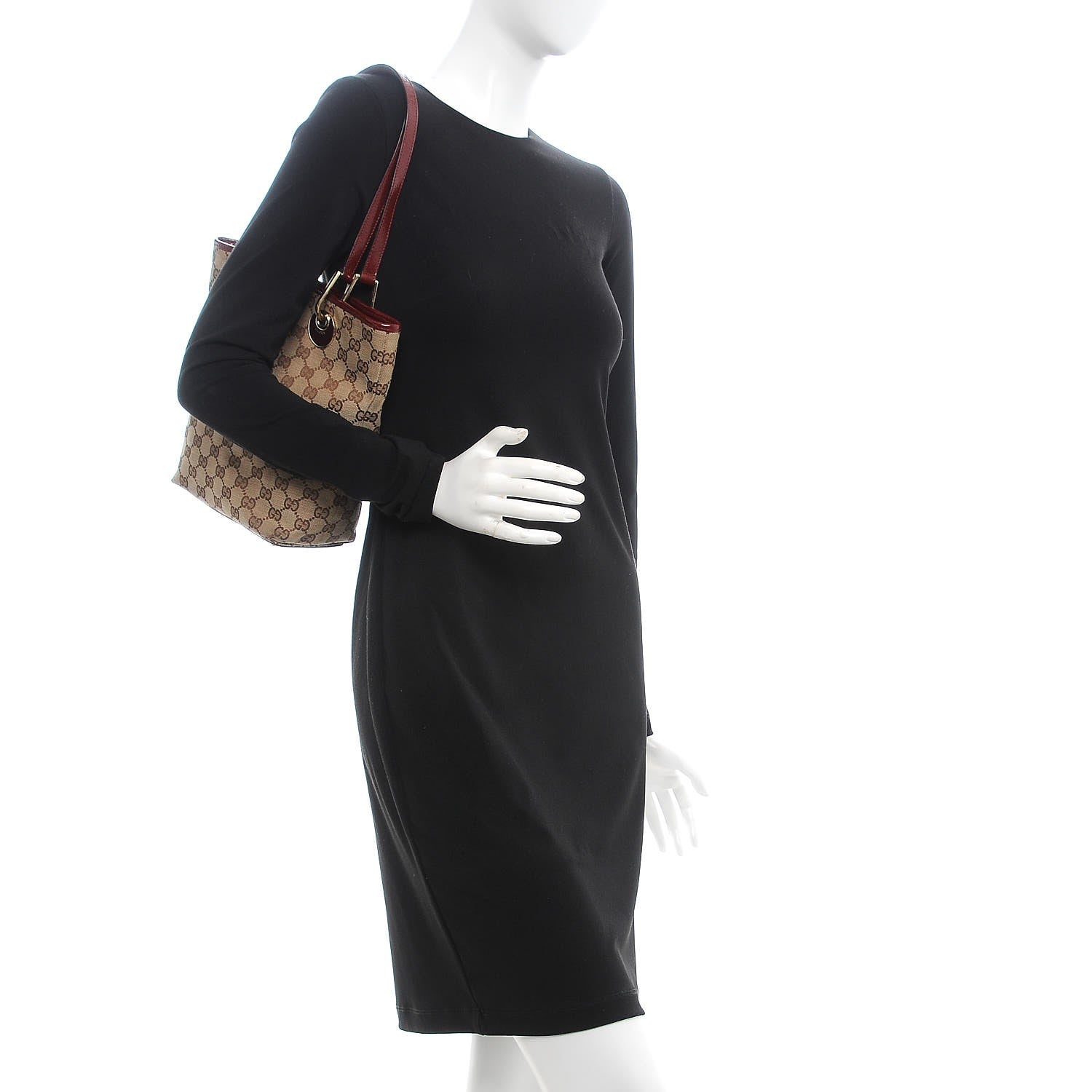 Gucci Monogram Small Eclipse Tote Red 2 of 12
