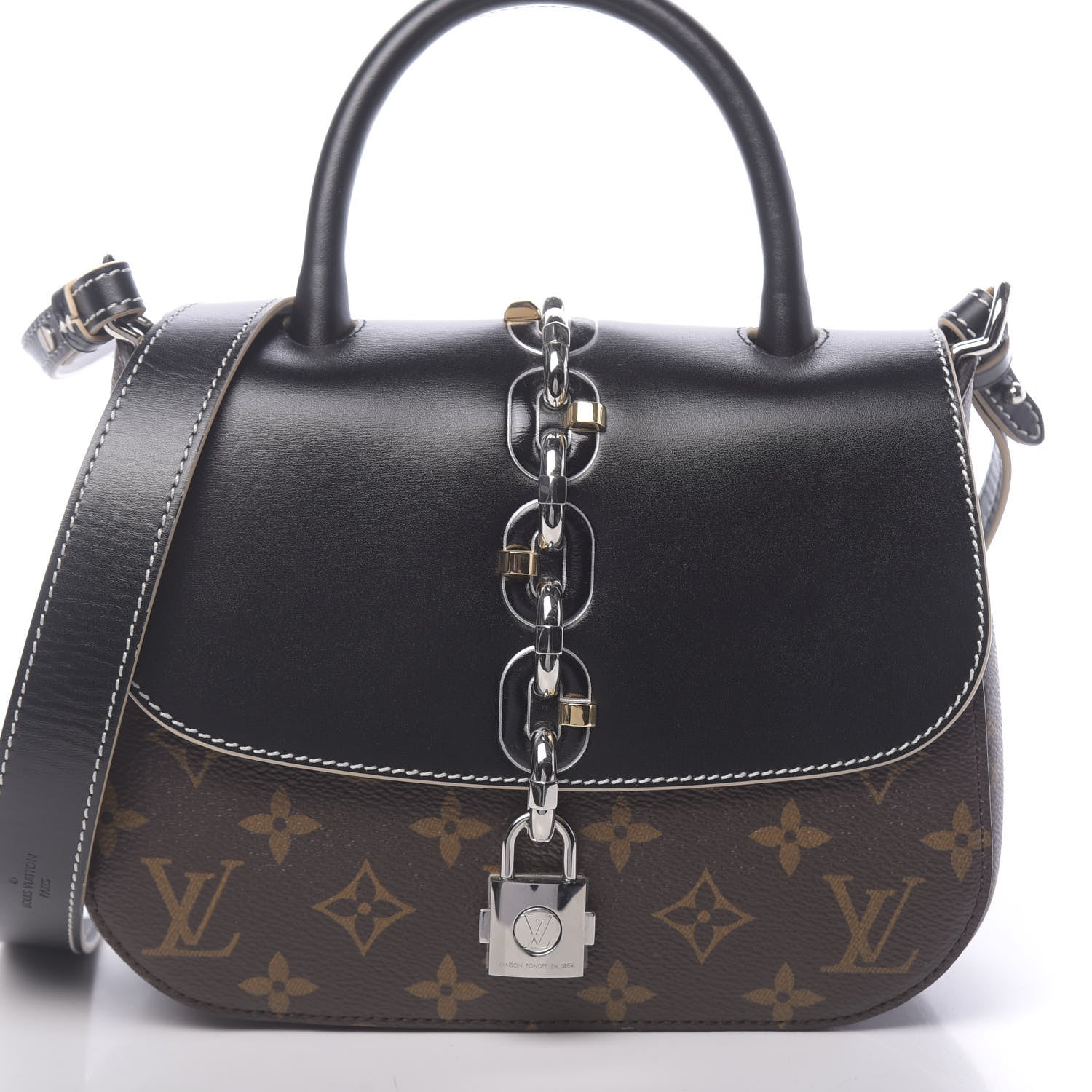 Louis Vuitton Calfskin Monogram Chain It Bag PM Black 10 of 10