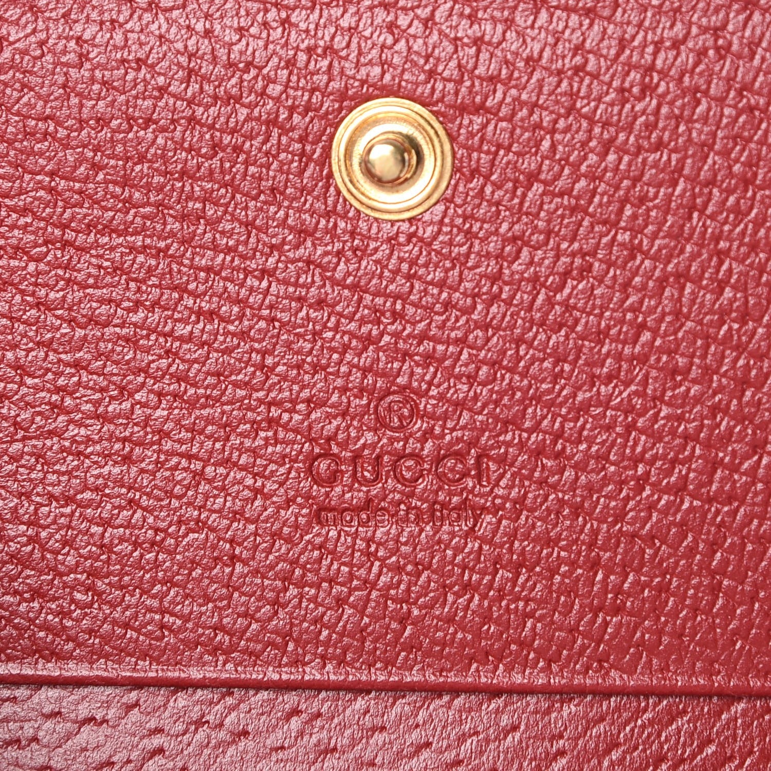 Gucci GG Supreme Monogram Tian Card Case Beige Multicolor Red 6 of 8