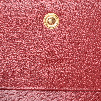 Gucci GG Supreme Monogram Tian Card Case Beige Multicolor Red 6 of 8