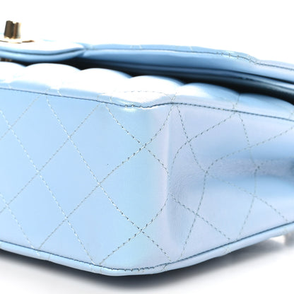 Chanel Iridescent Calfskin Quilted Medium Double Flap Blue 11 of 11