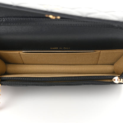 Chanel Lambskin Pearl Crush Quilted Flap Phone Holder With Chain Black 5 of 14