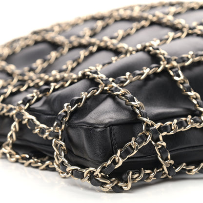 Chanel Lambskin Large Shopping Chain Tote Black 8 of 9