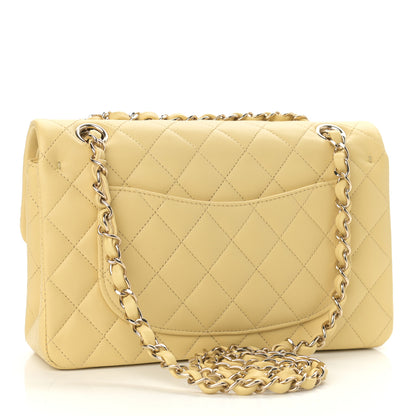Chanel Lambskin Quilted Small Double Flap Yellow 3 of 11