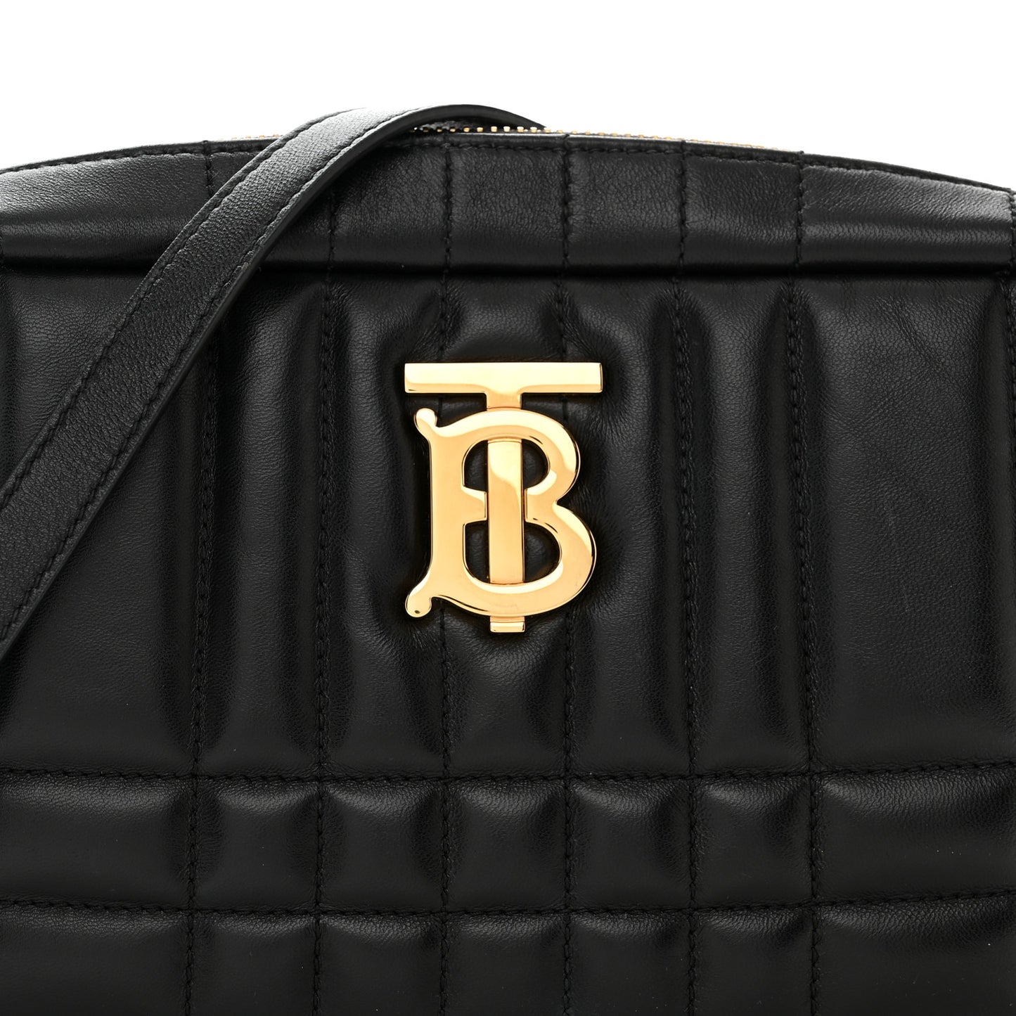 Calfskin Quilted Small Lola Camera Bag Black