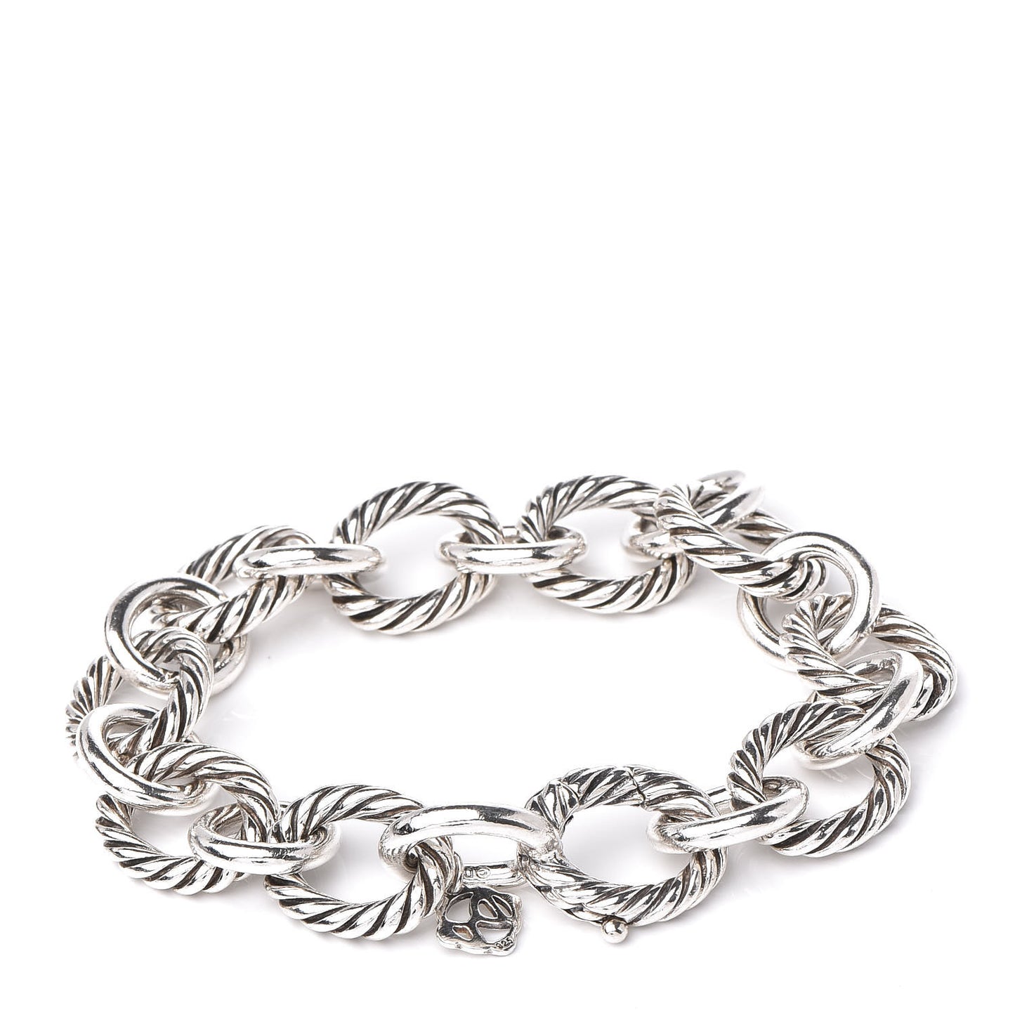 Sterling Silver 12mm Large Oval Link Bracelet