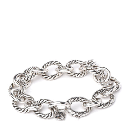 David Yurman Sterling Silver 12mm Large Oval Link Bracelet 3 of 4