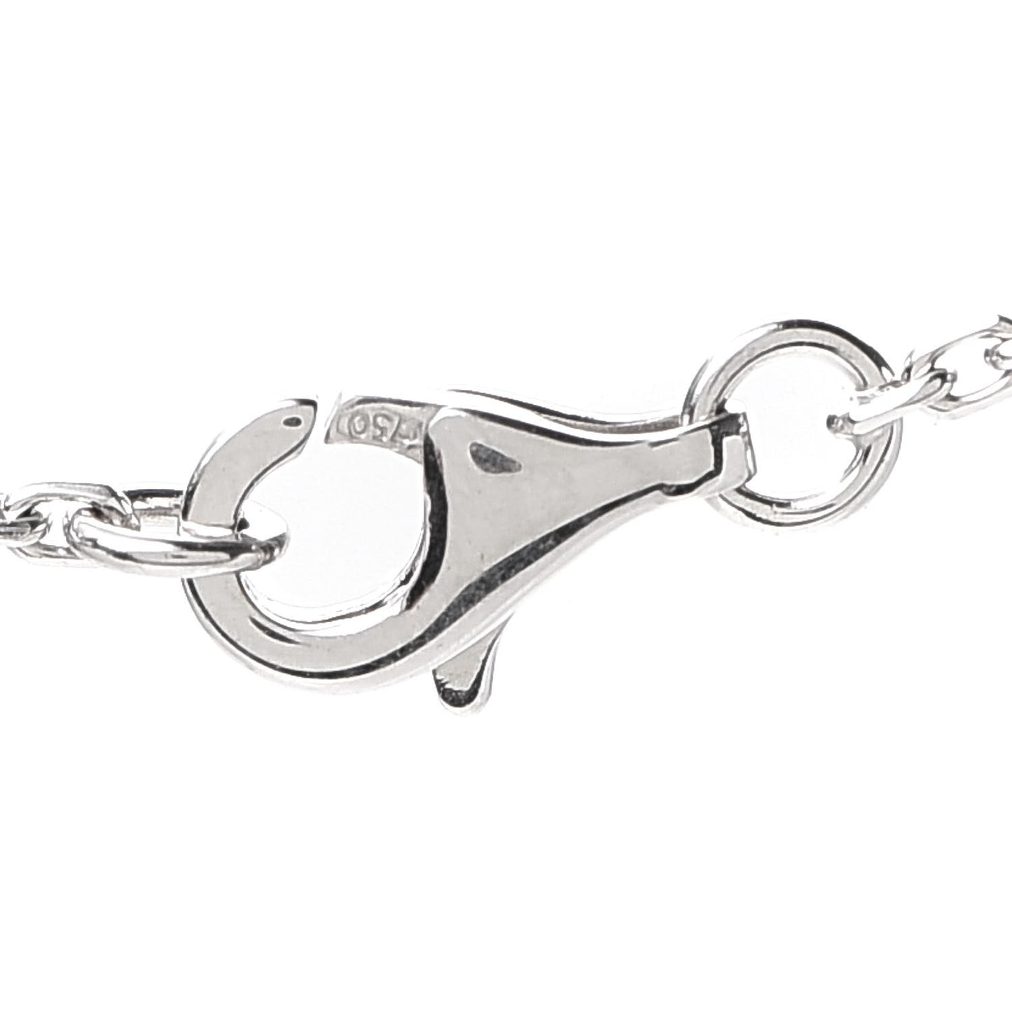 18K White Gold Diamond Large Camelia Pendant Necklace