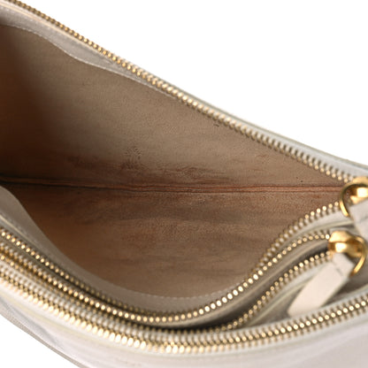 Celine Goatskin Large Trio Crossbody Bag White 5 of 14