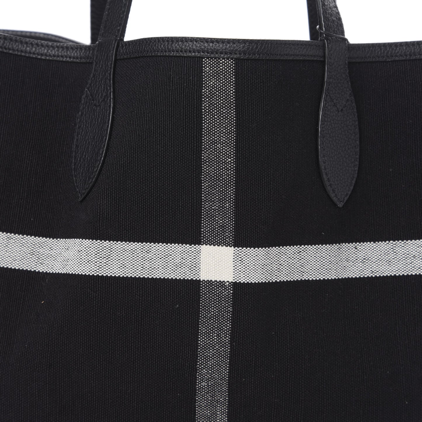 Coated Canvas Mega Check Medium Doodle Tote Black White