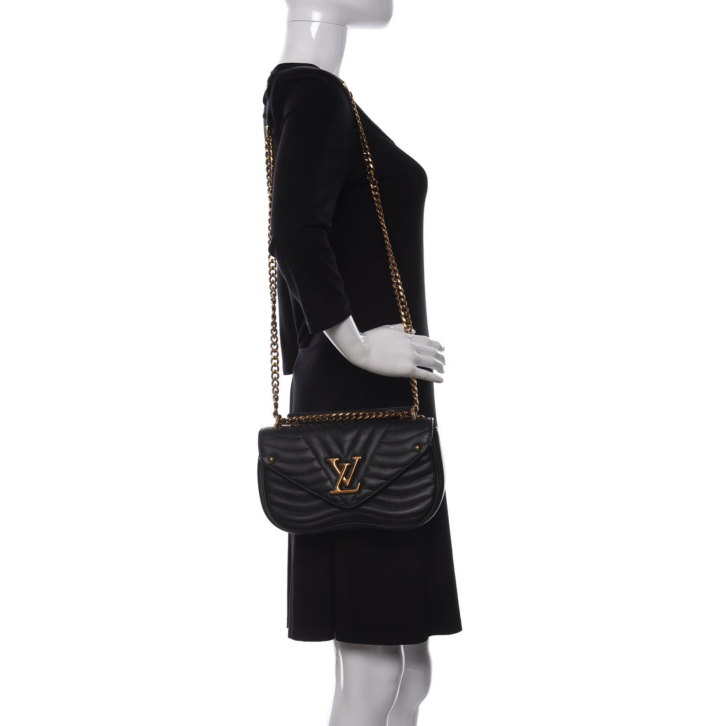 Calfskin New Wave Chain MM Black