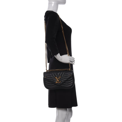 Louis Vuitton Calfskin New Wave Chain MM Black 2 of 12
