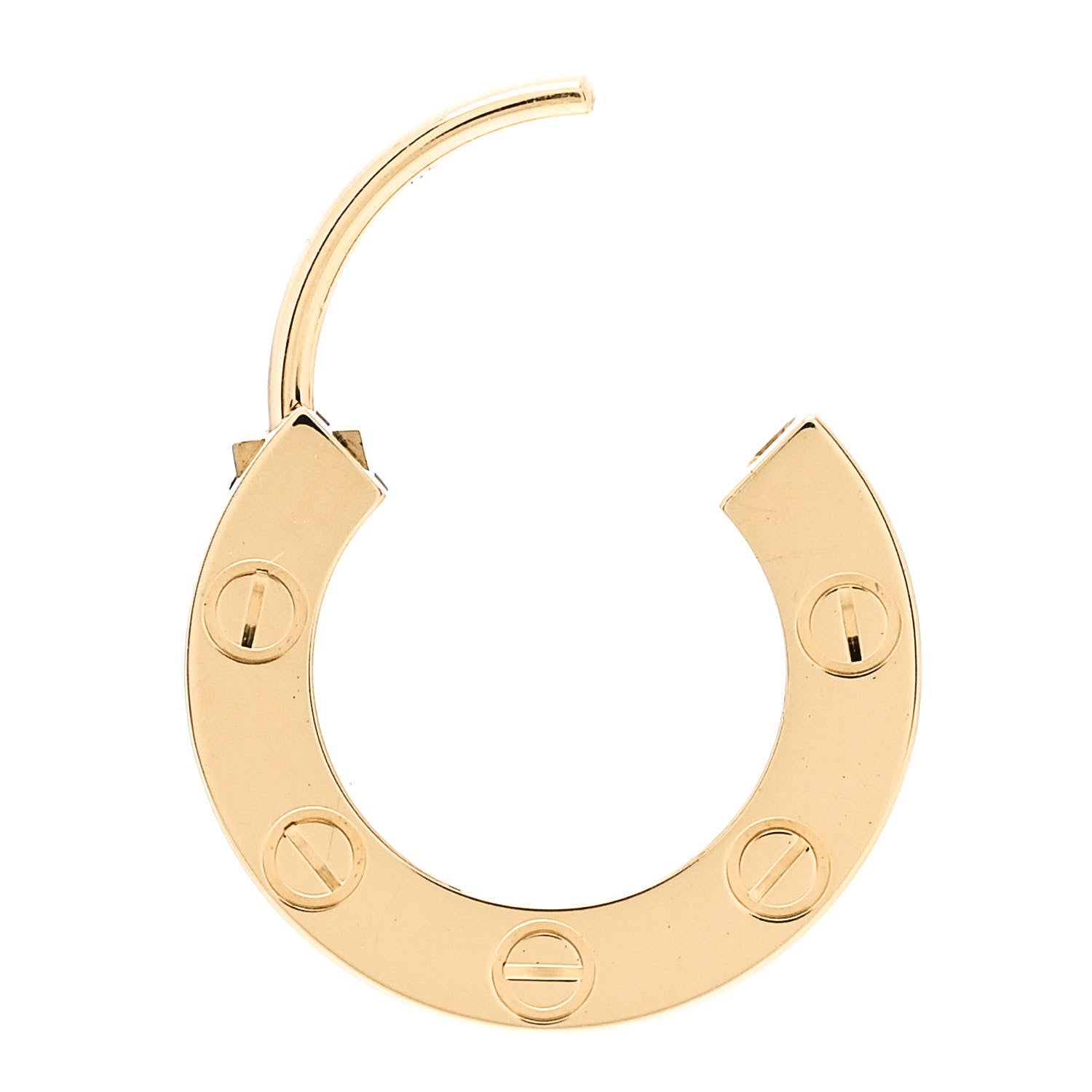 Cartier 18K Yellow Gold Single LOVE Hoop Earring 4 of 7