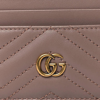 Gucci Calfskin Matelasse GG Marmont Card Holder Porcelain Rose 7 of 11