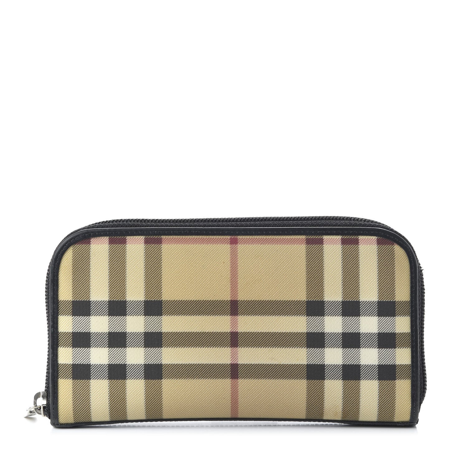 Vintage Check Elmore Zip Around Wallet Black