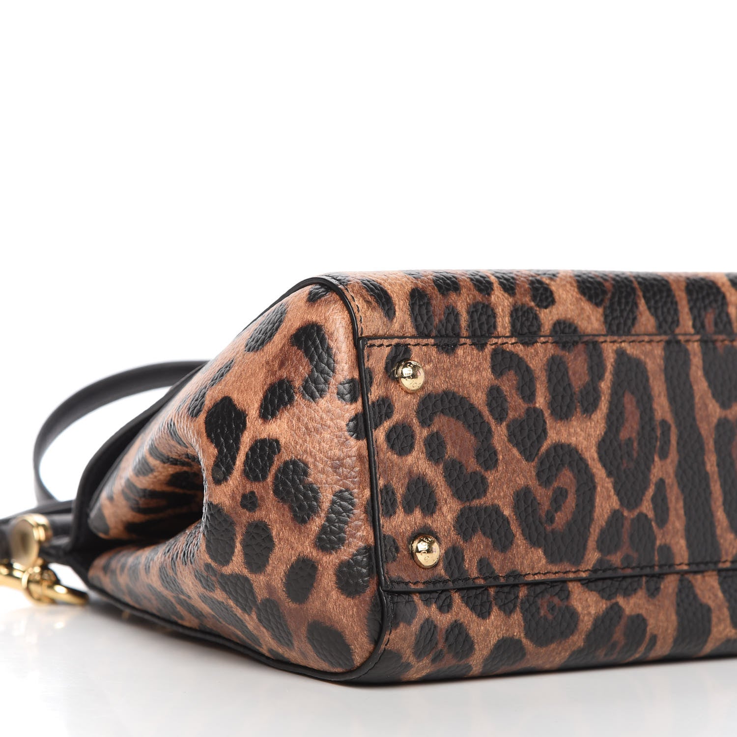 Dolce & Gabbana Dauphine Leopard Love Patch Medium Miss Sicily Satchel Brown Black 6 of 12