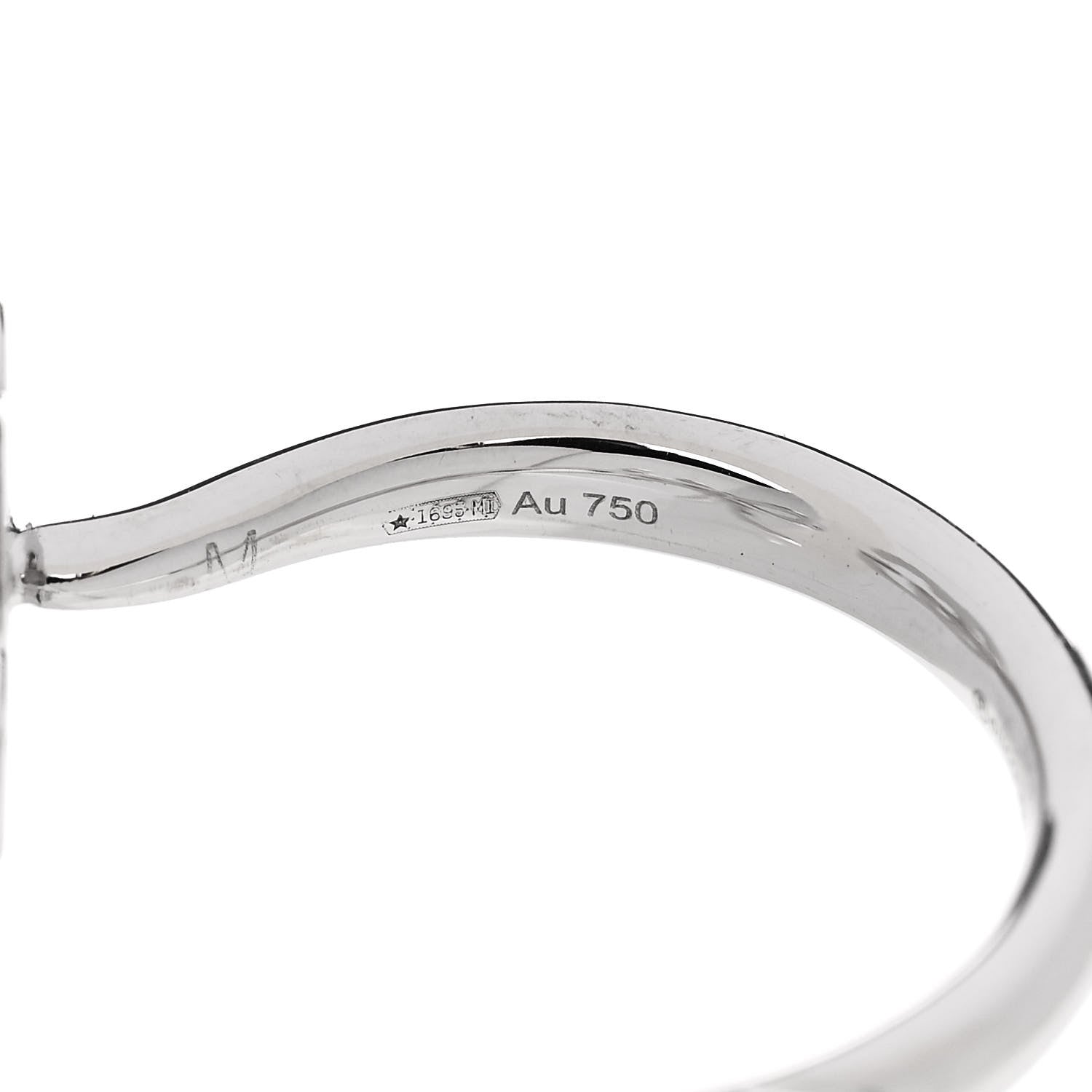 Gucci 18K White Gold Diamond Flora Bow Flower Ring 50 5.5 5 of 6