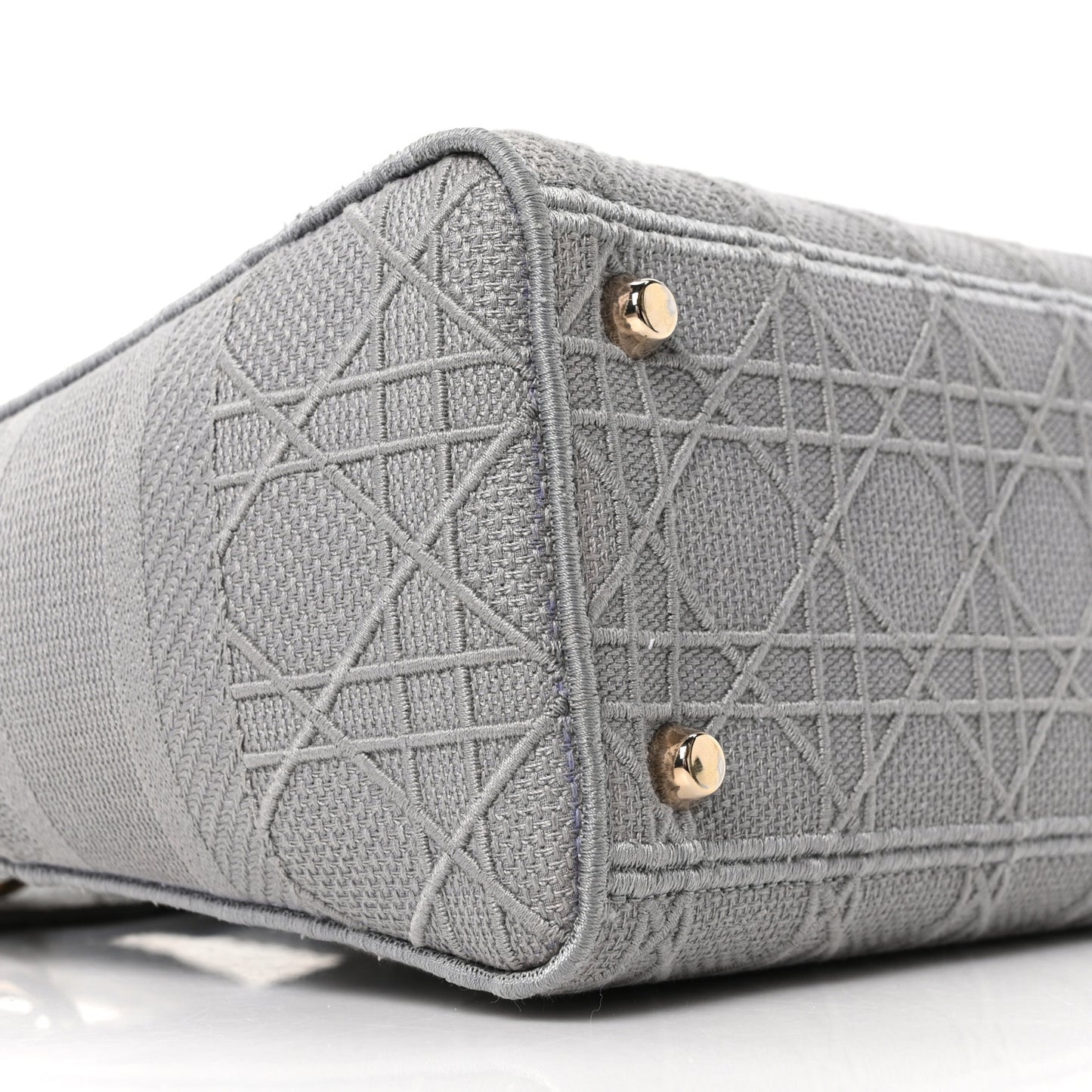 Canvas Embroidered Cannage Medium Lady D-Lite Gray