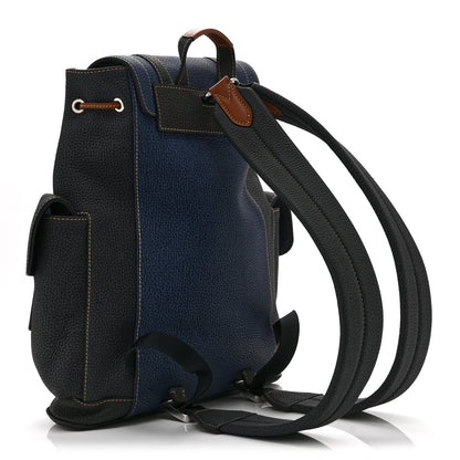 Louis Vuitton Taurillon Denim Christopher PM Backpack  Black Navy 3 of 9