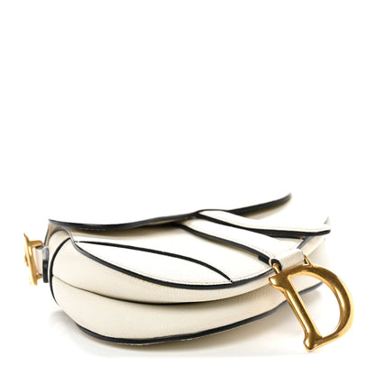 Christian Dior Grained Calfskin Mini Saddle Bag White 4 of 12