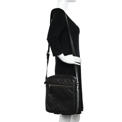 Gucci Guccissima Flat Messenger Bag Dark Brown 2 of 11